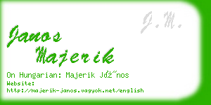 janos majerik business card